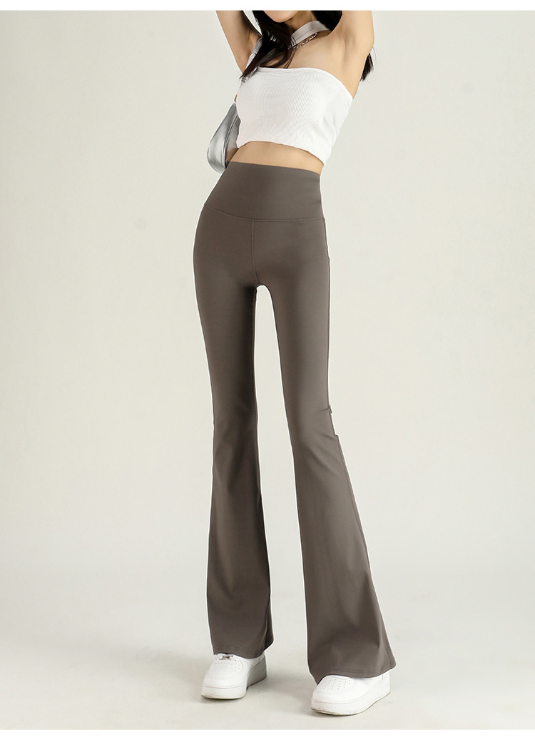 鲨鱼皮打底马蹄裤女外穿夏季新款高腰收腹提臀紧身芭比裤高腰微喇详情20