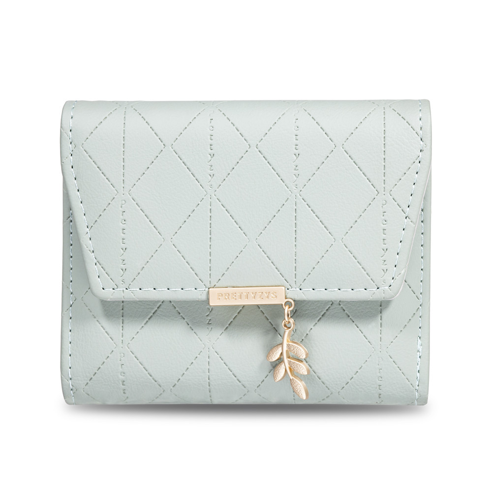 普瑞蒂钱包女新款日韩版小清新折叠搭扣拉链短款钱夹多功能零钱包详情5