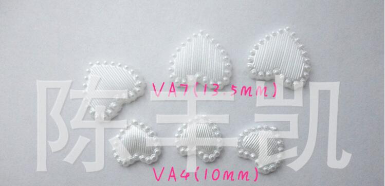 ABS material V137 striped beaded heart 10mm - 14mm is used for direct sales by various decorative accessories manufacturers pic 7