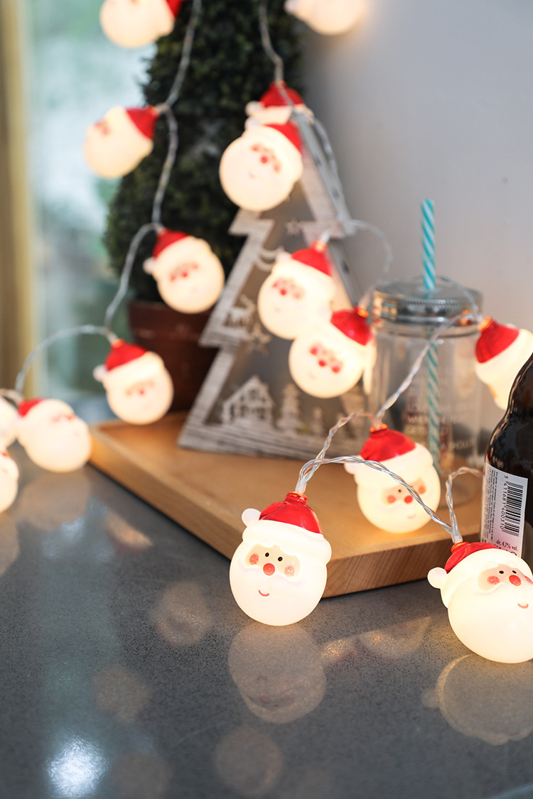 Cross-border best-selling led Christmas snowman light string, Santa Claus festival small colorful lights, girlish heart decoration string lights pic 12