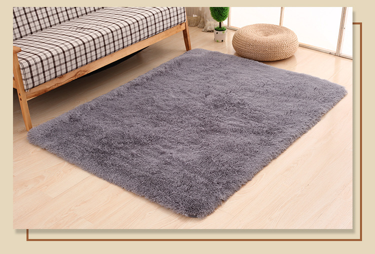 简约现代长毛客厅地毯 丝毛地毯4.5cm卧室床边榻榻米地毯详情11