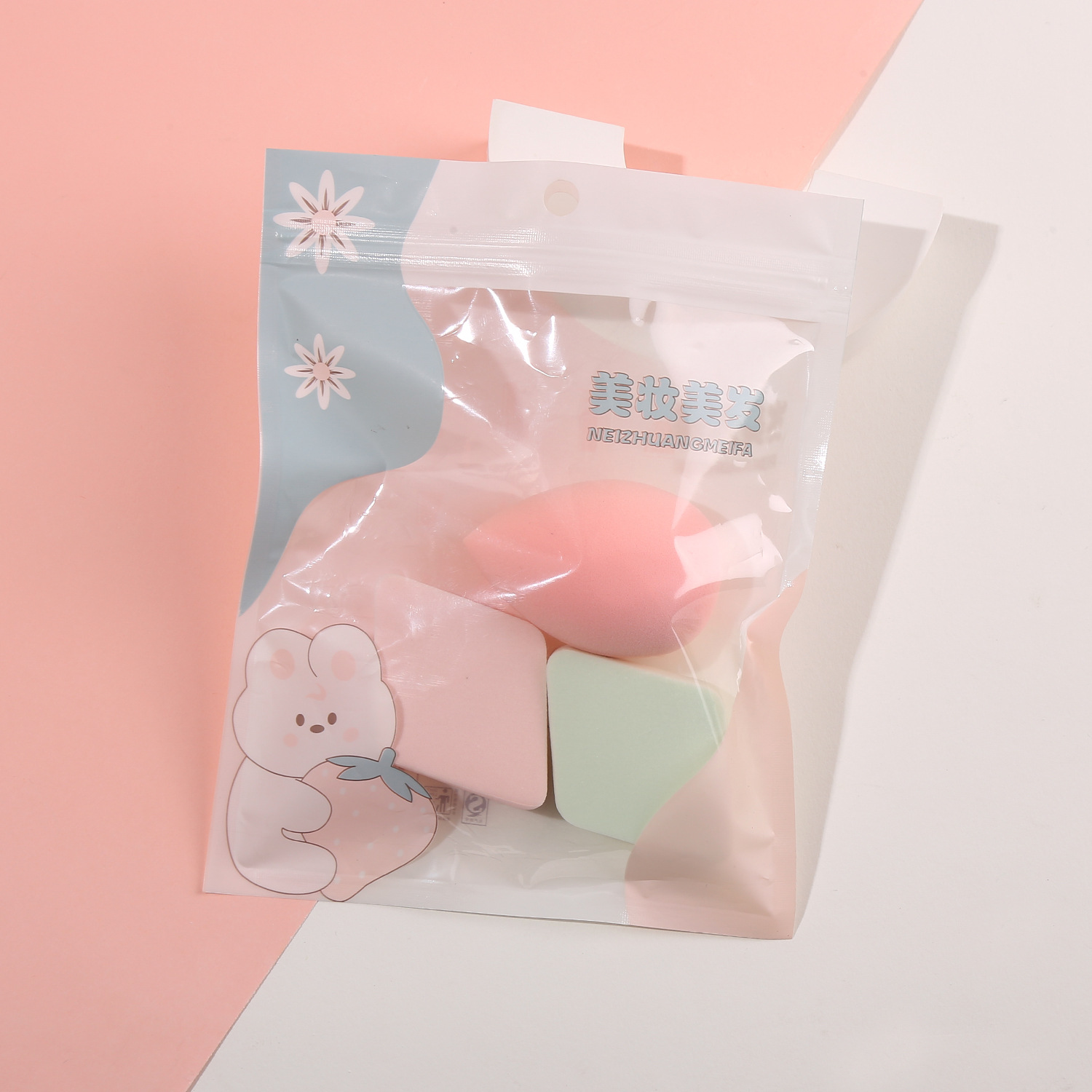 厂家直销批发菱形粉扑海绵水滴粉扑干湿两用加厚气垫彩妆单粉饼详情1