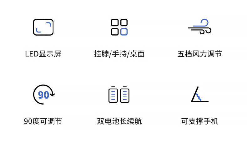 2025新款手持风扇便携式折叠小风扇静音大风力印长续航高颜值大风迷你风扇详情3