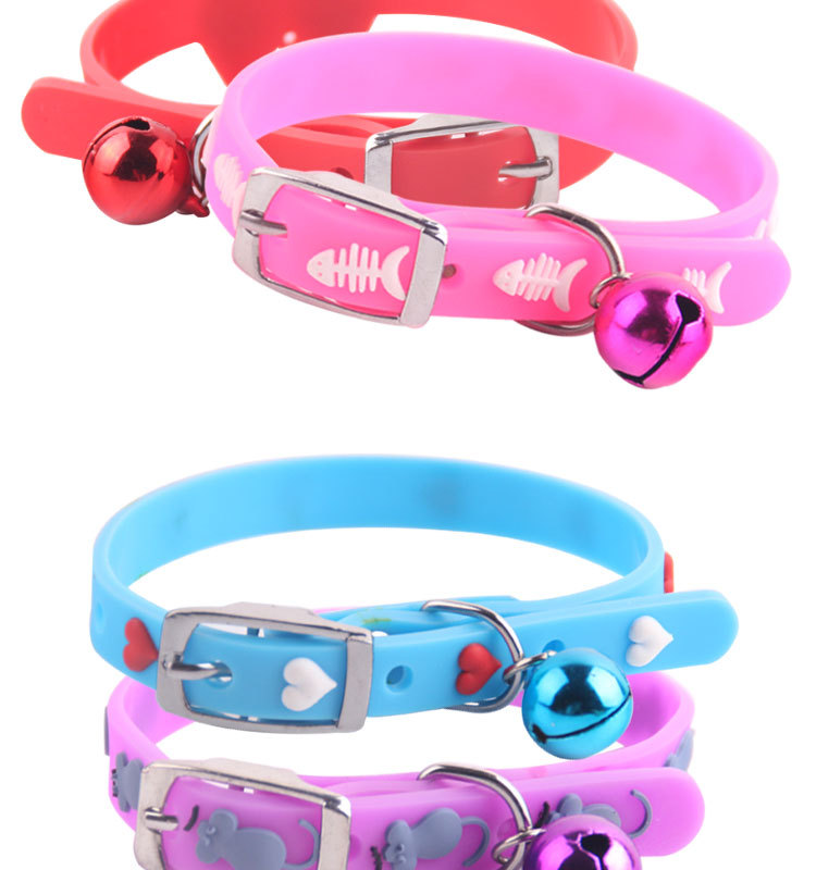 Wholesale dog cute bell collars, pet silicone bell necklaces, Teddy pet cat and dog bell collars event products. Self-pickup only pic 6