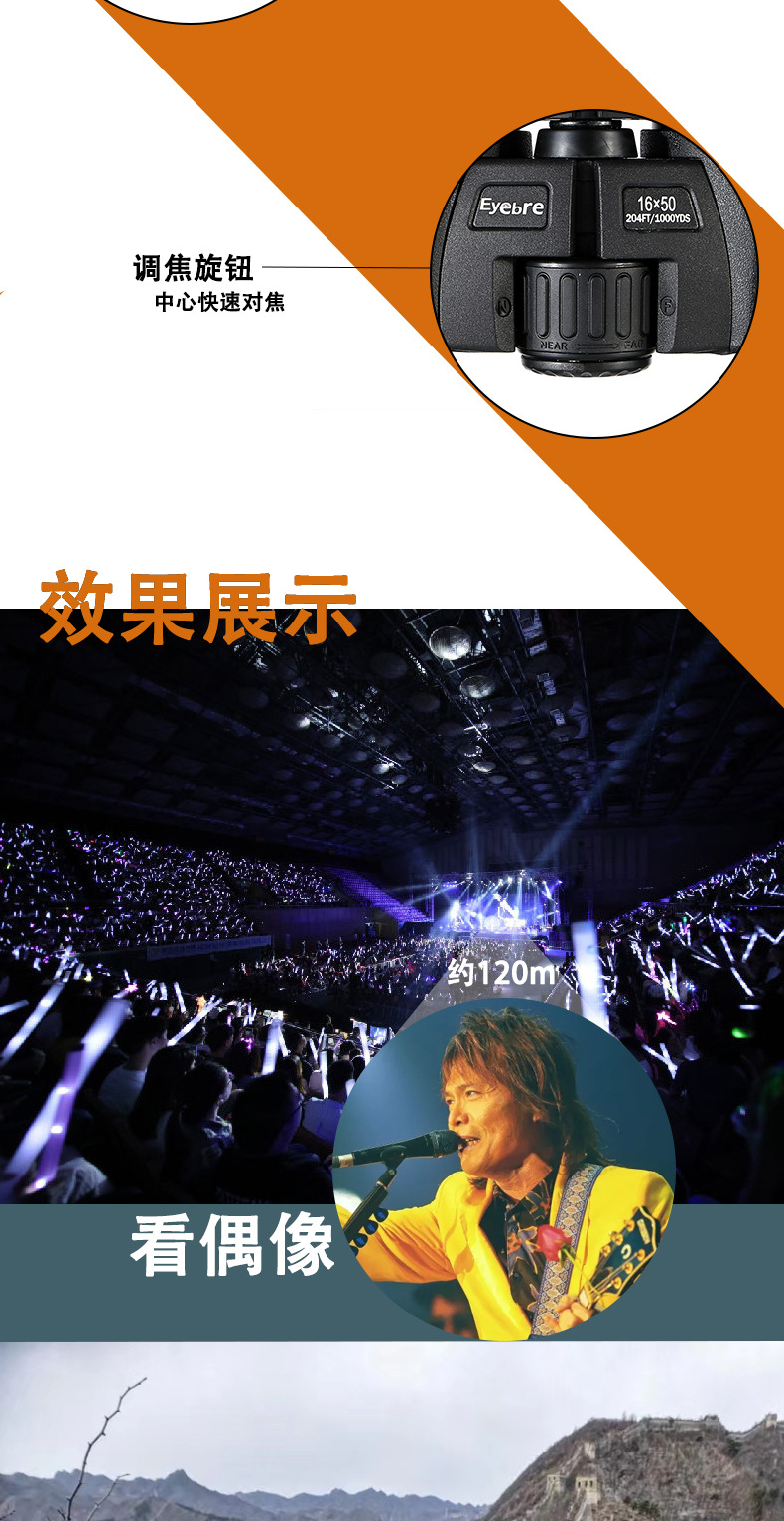 跨境ED红膜双筒望远镜高倍高清专业级夜视便携式充氮防水寻蜂批发详情7