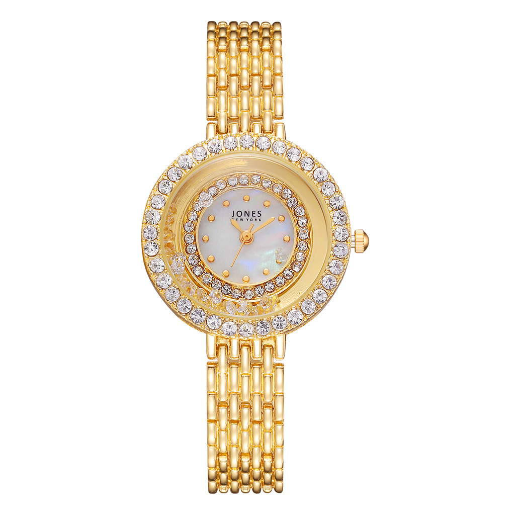 Aliexpress best-selling alloy steel mesh strap diamond-encrusted versatile watch, fashionable starry sky water diamond casual wristwatch pic 5