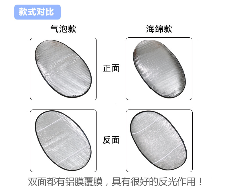 夏季反光垫隔热片防晒片铝膜遮阳车垫 摩托车电动车防晒坐垫详情3
