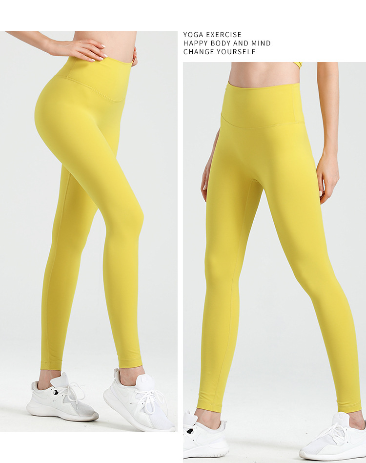 Yoga pants for women: High-waisted, hip-lifting, elastic compression, nude feel, tight-fitting sports pants, quick-drying running training, and outerwear fitness pants pic 62