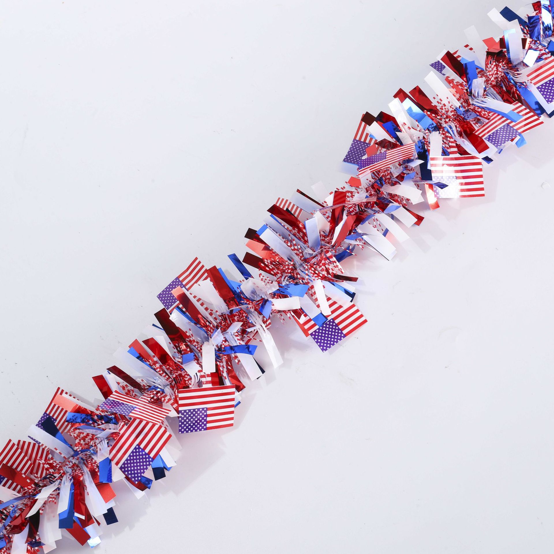 Factory wholesale cross-border exclusive supply of American flag decorative ribbons, woolen strips, Amazon festival celebration decorations pic 3