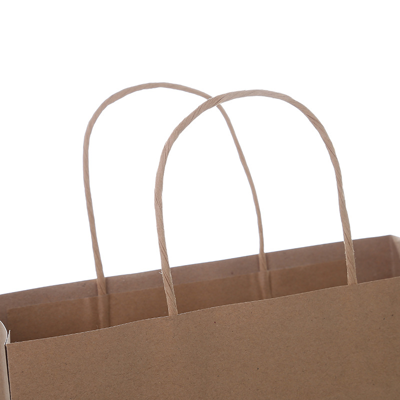 Customized eco-friendly high-end kraft paper gift bags, export kraft paper bags, general clothing packaging handbags pic 20