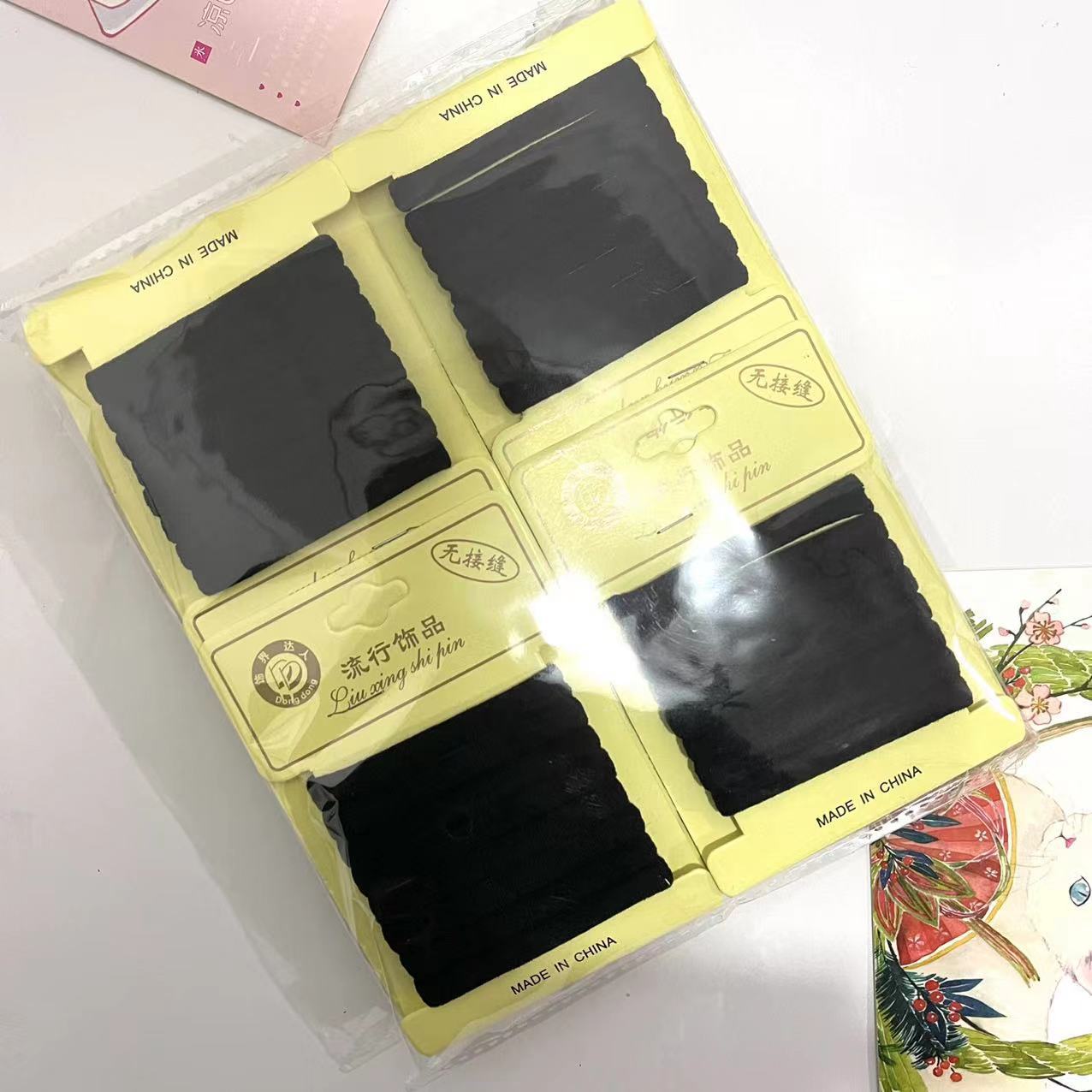 Korean hairband female simple Internet celebrity hair tie hair band hair band leather case high elasticity durable wide band black thick pic 5