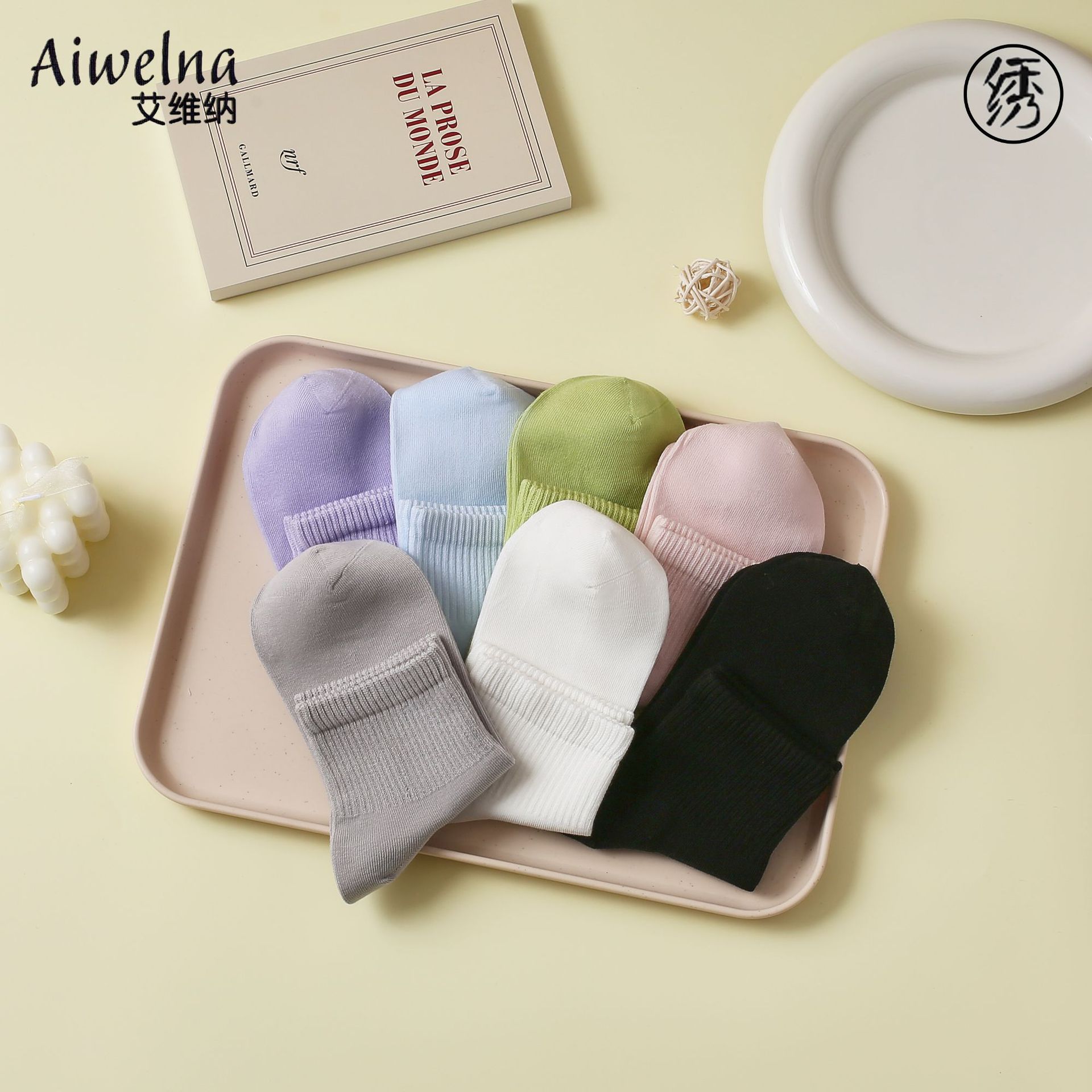 New high-end embroidered socks for spring and summer, deodorizing, comfortable, casual, trendy and fashionable, suitable for all seasons for both men and women pic 3