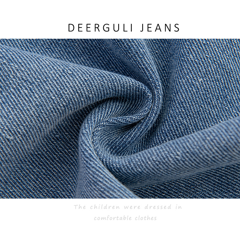 西米鹿女童裤子2024春款儿童韩版卡通牛仔直筒裤宝宝休闲宽松裤子详情5