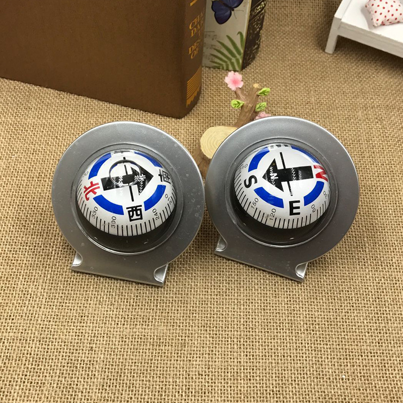 Jianghu Department Store LC600 Large White Ball Car Compass and Compass, Car Decoration in Chinese/English pic 7