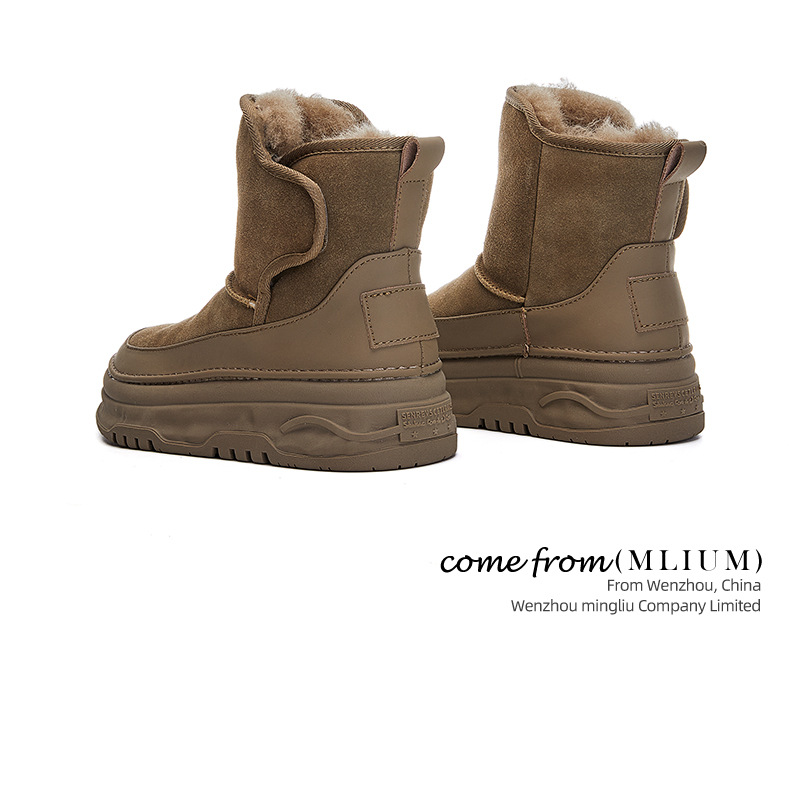 真皮羊毛雪地靴女2024冬季新款厚底增高女靴保暖加绒靴子休闲棉靴详情13