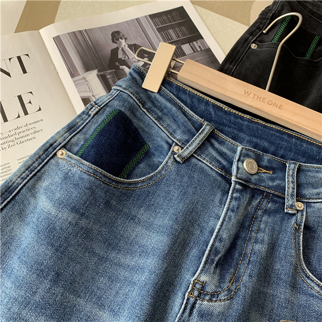 Treasure pants: Slimming, versatile, drape black straight-leg jeans for petite women, high-waisted wide-leg pants pic 32