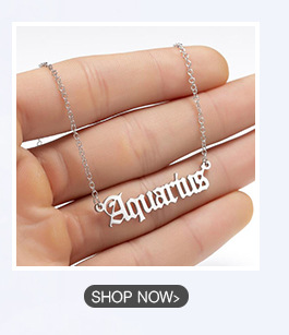 新款不锈钢复古项链女小众设计感欧美饰品古英文字母配饰项链批发详情3