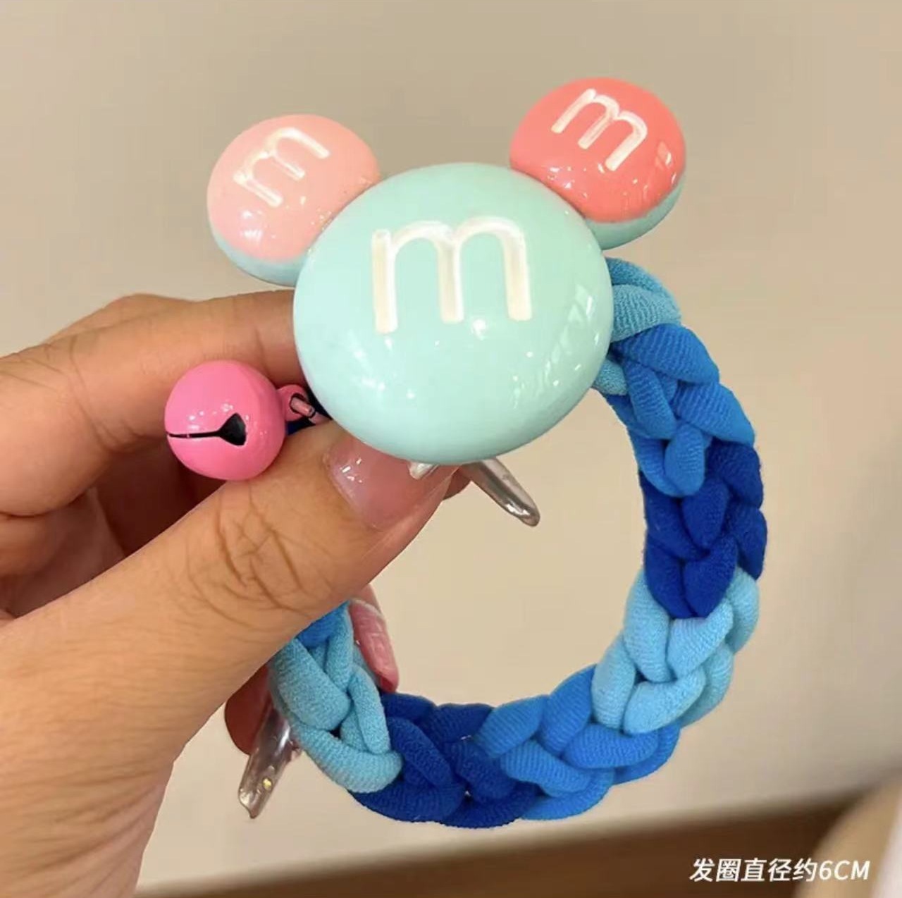 可爱高弹力儿童发绳女扎头发皮筋多巴胺米奇手工发圈女不伤发头绳详情18