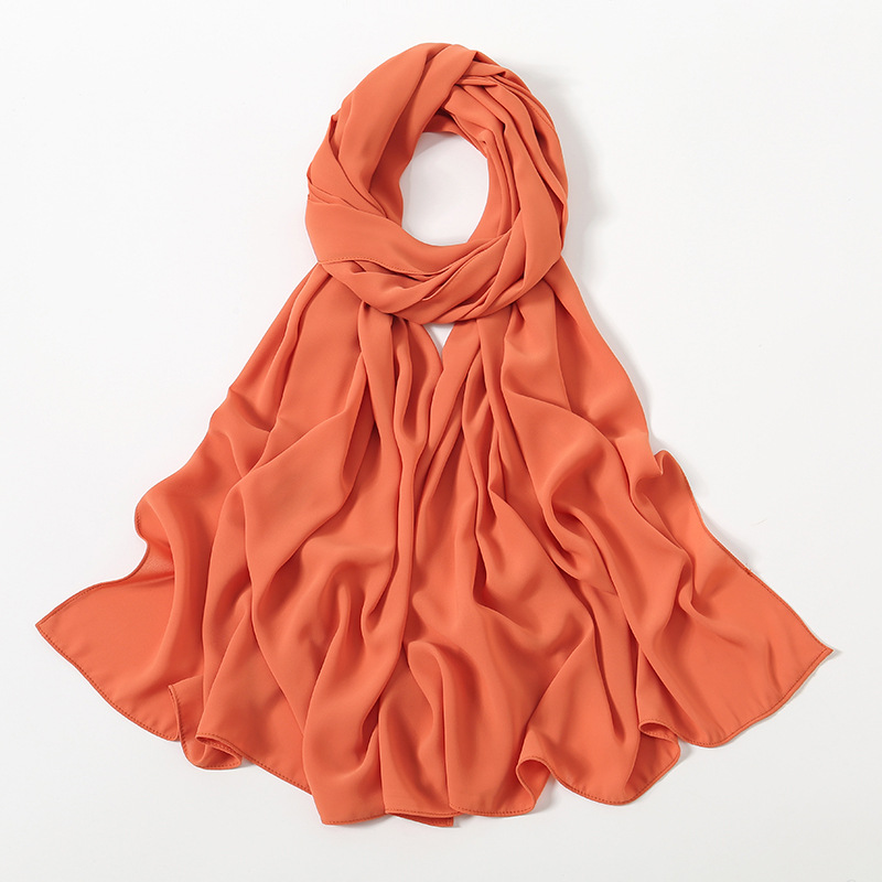 马来西亚新款包头长巾菱形雪纺镊子直角边防晒披肩穆斯林包头巾女详情30