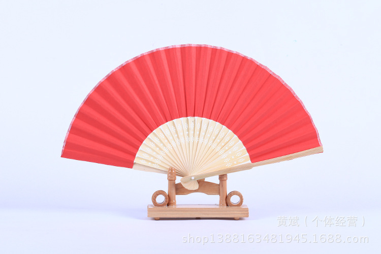 7寸空白折扇儿童绘画涂色纸扇白色彩色扇子幼儿园创意DIY手工材料详情21