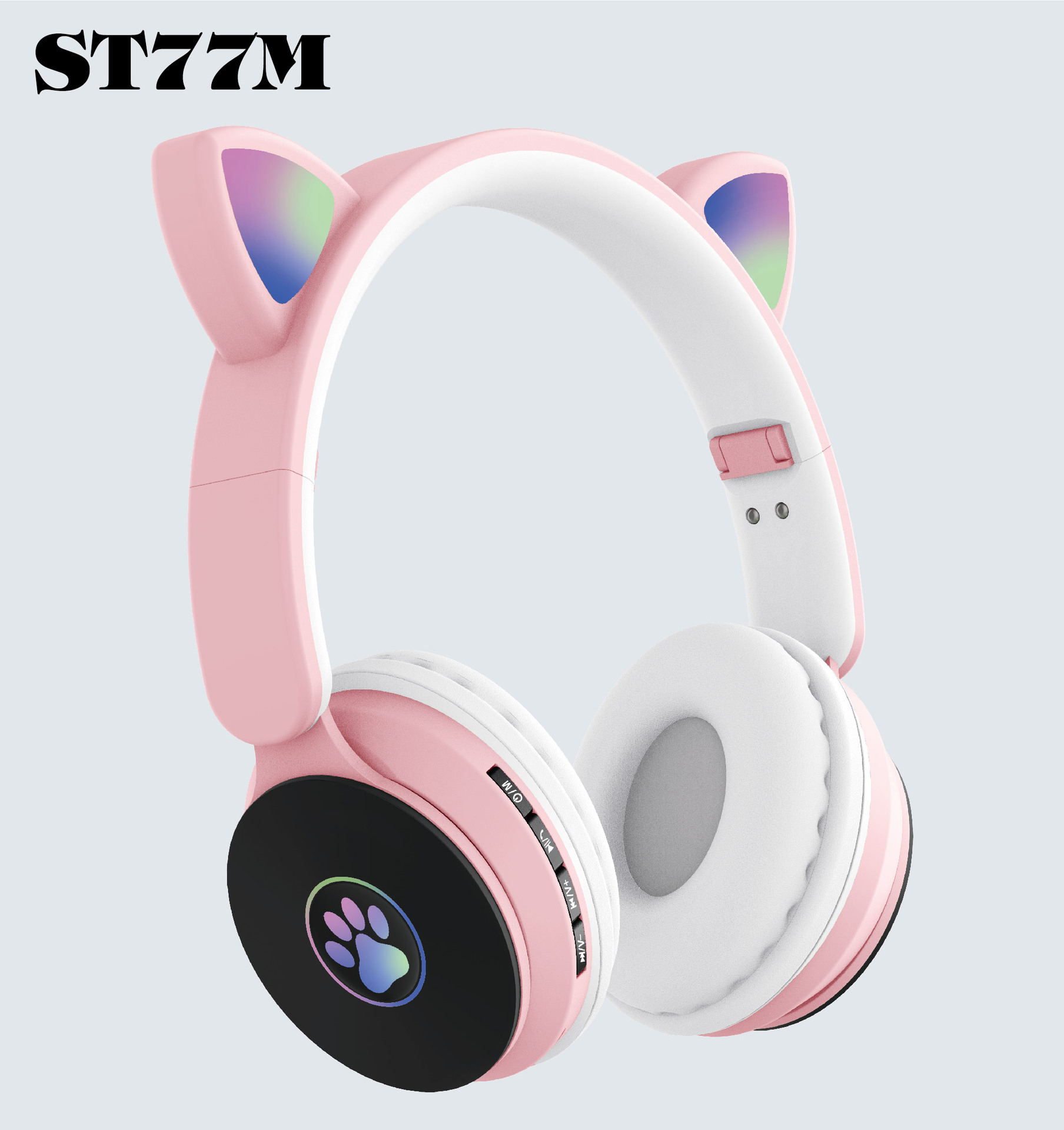 Новый головной гарнитур bluetooth 5.1 ST77M, светодиод с когтями кошки и кошки, с большой мощностью от источника наушников pic 2
