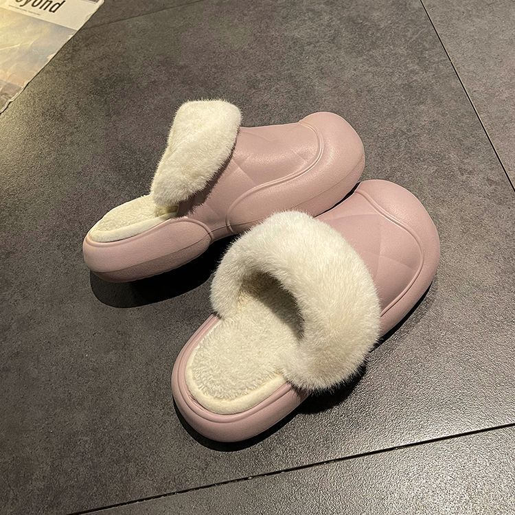 软底包头棉拖鞋女外穿2023年秋季新款踩屎感厚底可爱保暖拖鞋批发详情21