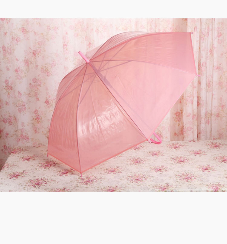 Wholesale of colorful transparent umbrellas, eco-friendly umbrellas, automatic long-handled gift umbrellas, advertising umbrellas, ten-yuan store supply pic 9