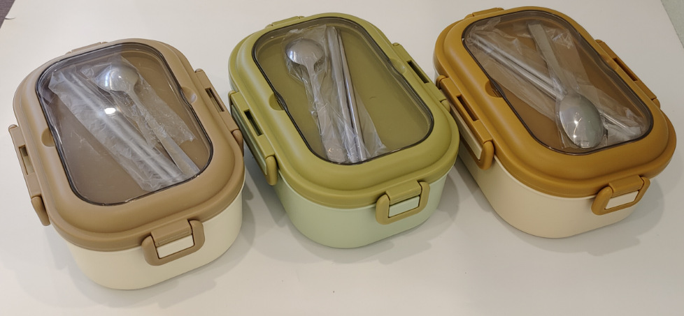 带筷不锈钢饭盒学生上班族午餐盒可注水保温便当盒硅胶密封餐具详情15