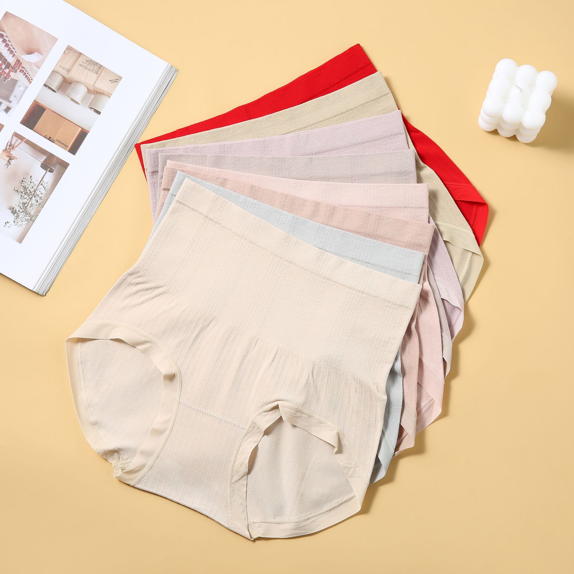 大码内裤高腰收腹女士安全裤无痕透气纯棉底裆无缝三角短裤详情2