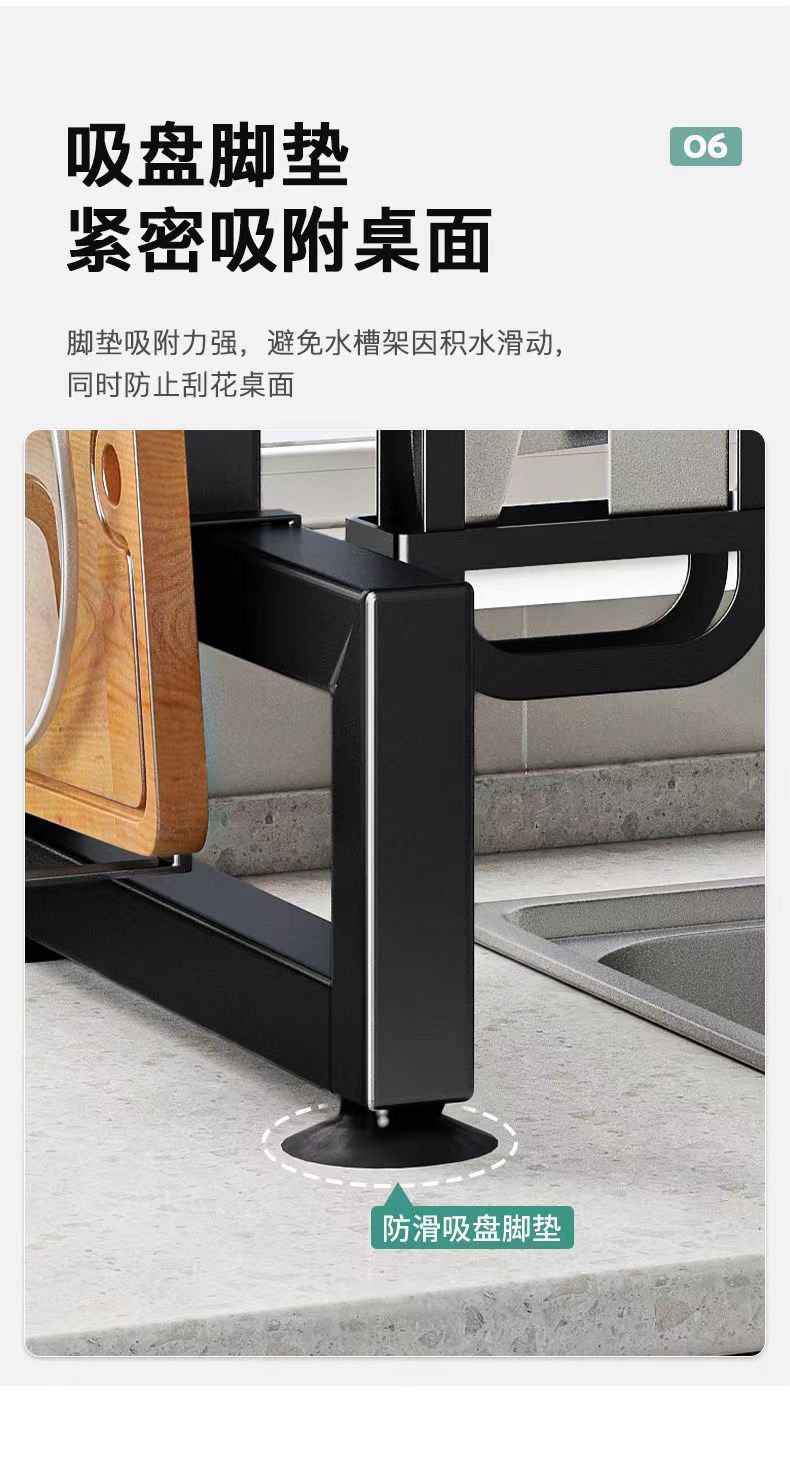 Kitchen sink storage rack, household dishes, sink, bowl cabinet, multi-functional dust-proof with cabinet door, dish storage, draining rack pic 12