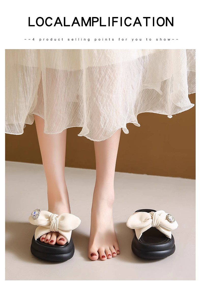 2024年夏季外穿舒适新款时尚休闲百搭厚底一字拖蝴蝶结女士凉拖鞋详情12