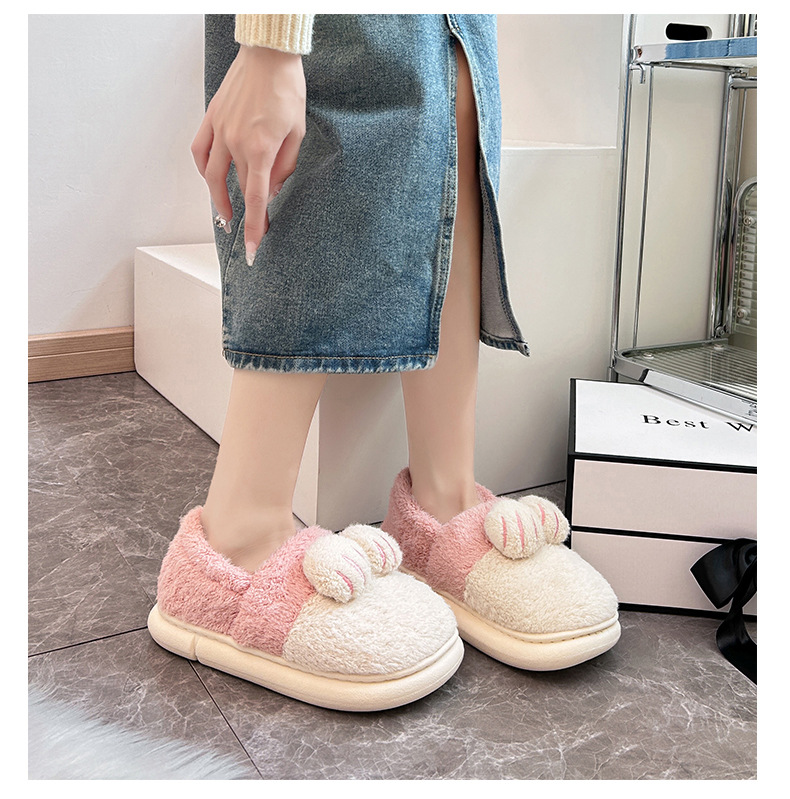 新款拖鞋儿童棉鞋冬季软底防滑家居宝宝男童女童保暖毛绒鞋子详情18