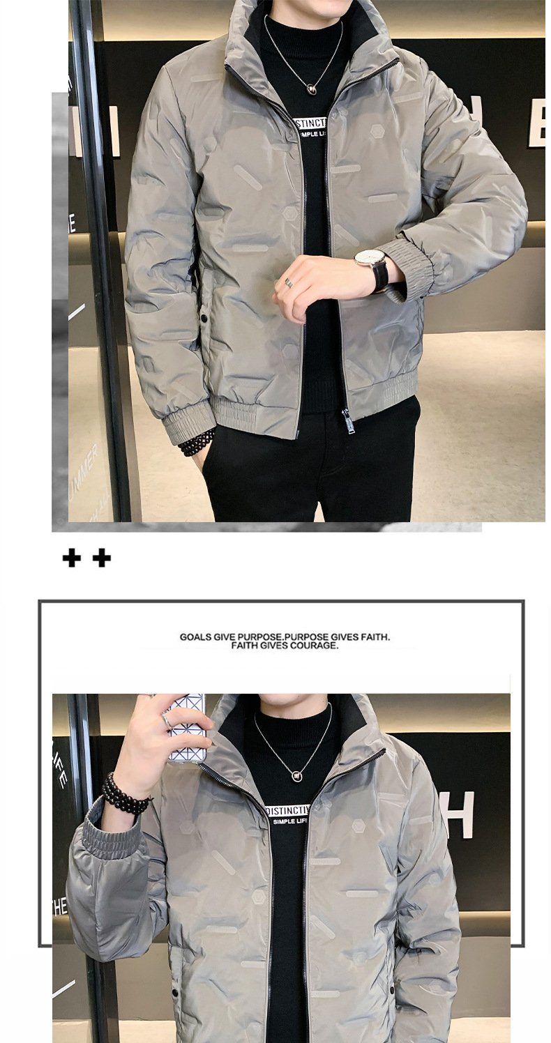 品质男士冬款羽绒服加绒加厚保暖亮面免洗韩版修身百搭羽绒服男详情12