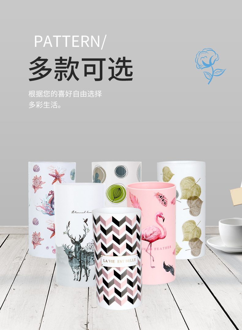 Simple printed bathroom and washbasin set, four-piece bathroom travel washbasin cup set, two-person home washbasin set pic 8