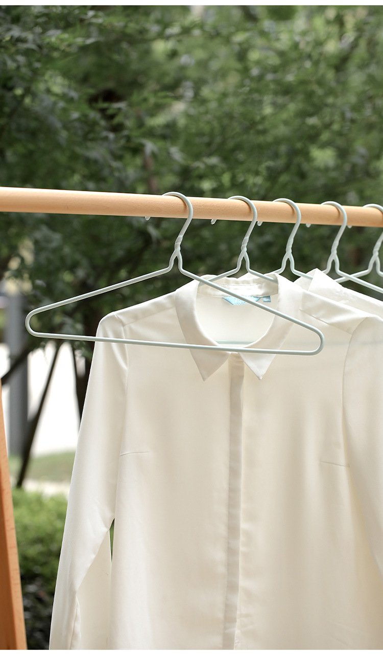 FaSoLa household thickened clothes drying rack, clothes hanging support, sun-drying dipped plastic dry and wet dual-purpose stall, dormitory clothes hanger pic 32