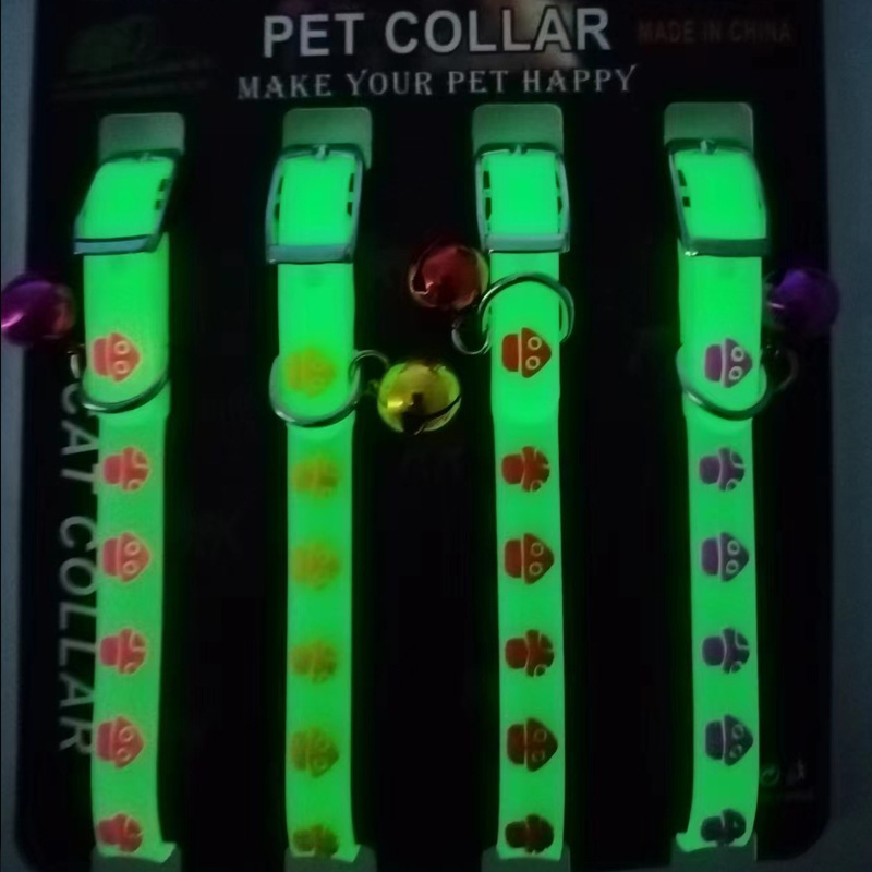 2022 nuevo collar de silicona fluorescente para gatos cachorros collar luminoso para perros cadena de gato luminoso pic 12
