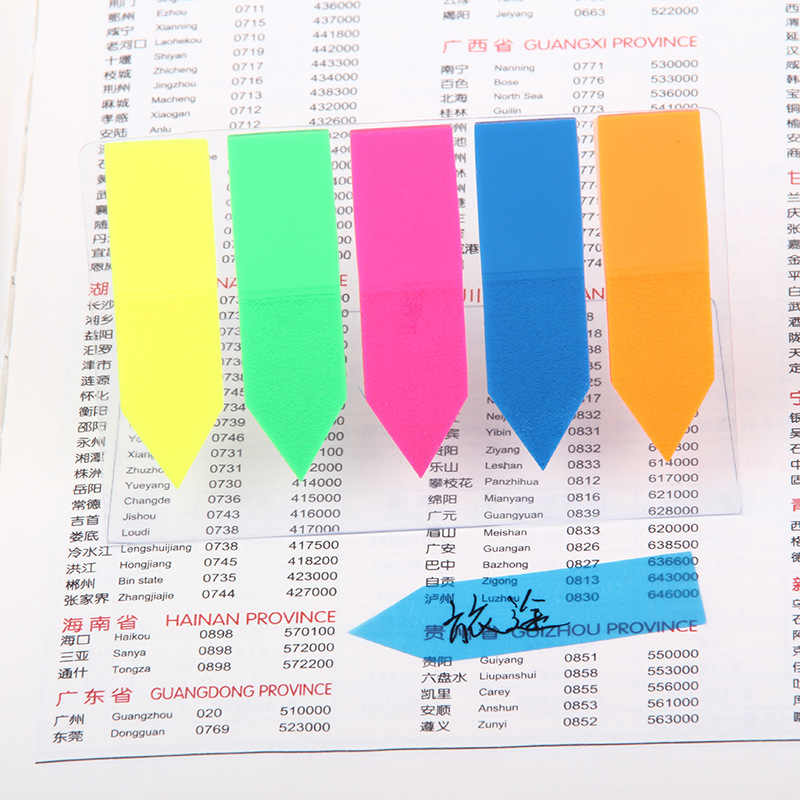 Jiuxing PET semi-transparent sticky Notes, 8-color rainbow creative label index stickers with ruler function, student stationery pic 17