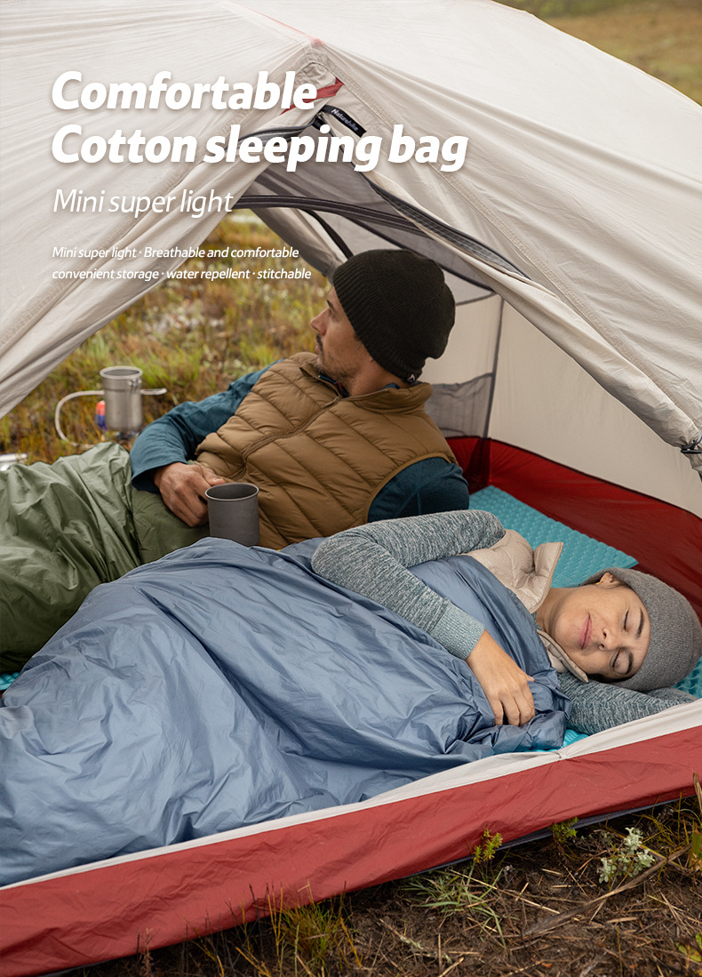 Naturehike mini envelope sleeping bag, outdoor camping sleeping pad, ultra-light and portable, can be spliced together pic 1