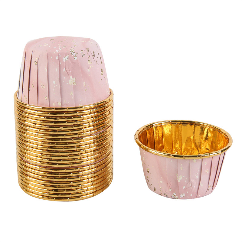 单面金大理石纹蛋糕纸杯耐高温蛋糕专用马芬杯一次性蛋糕纸托详情8