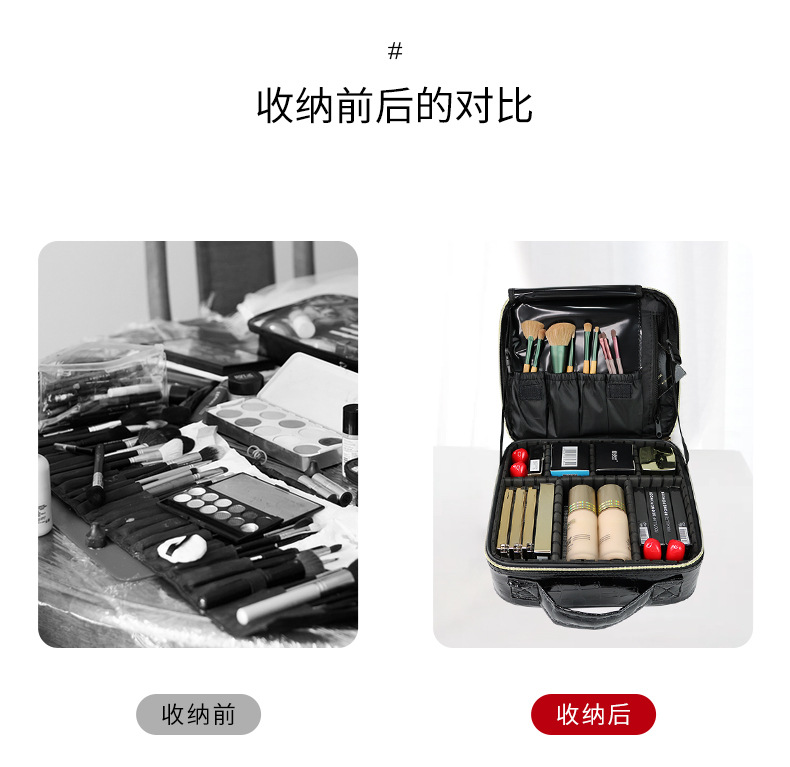 新款pu化妆包防水大容量手提化妆箱小号化妆品收纳盒防水现货批发详情13