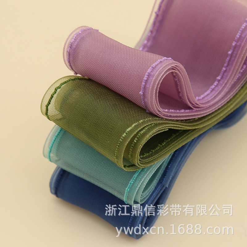 Dingxin Ribbon Wholesale, dotted edge net gauze ribbons, diy handmade hair accessories, bows, flower gifts, packaging gauze ribbons pic 6