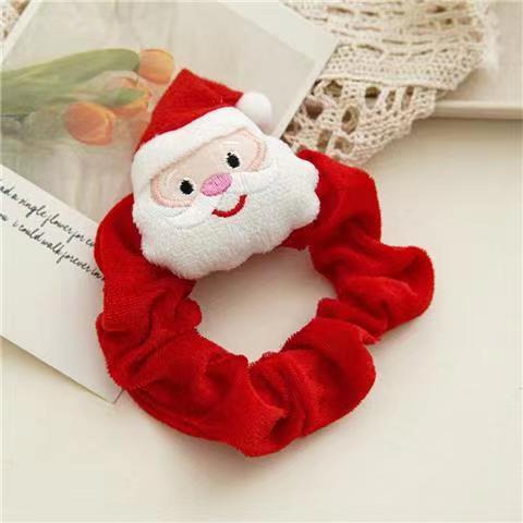 Christmas headwear: Plush elk large intestine hair band, cute deer meatball hair rope, holiday decoration props, hair accessories pic 8