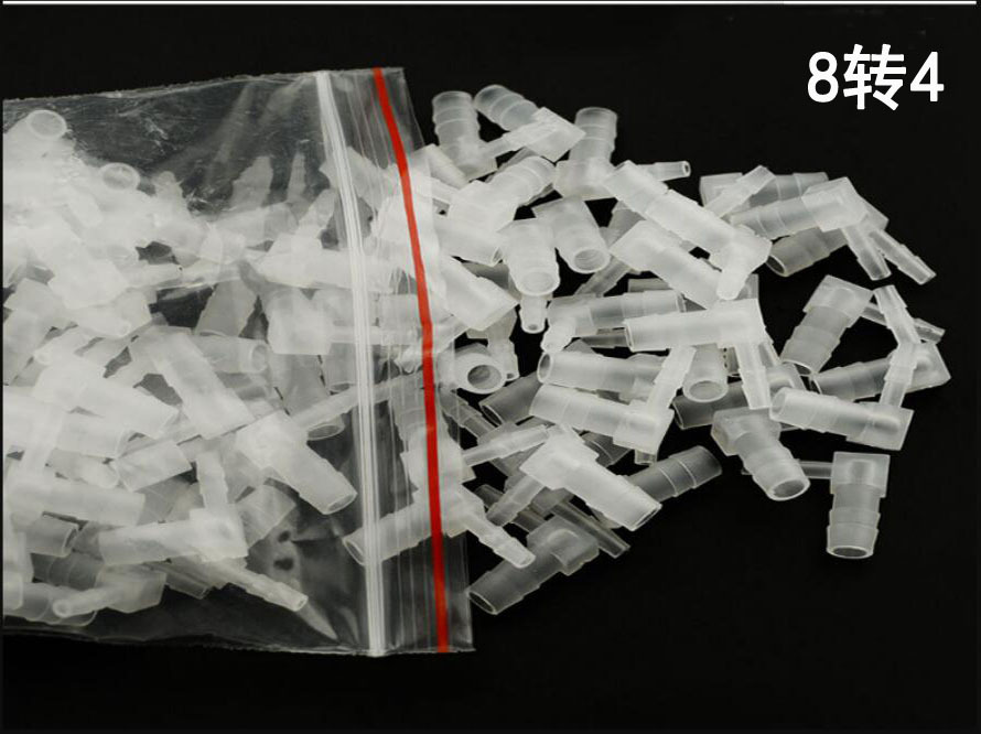 Fish tank oxygen pipe accessories, aquarium supplies, spliters, right-angle elbows, oxygen injection hose joints, 8-4, 6-4, 4-4 pic 4