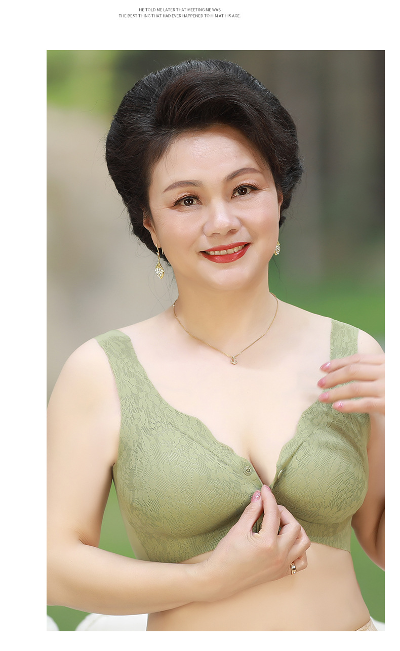 直播爆款妈妈款中老年前开扣内衣薄款夏季无钢圈文胸女式哺乳胸罩详情24