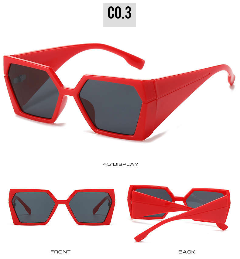 2024 Cross-border new square-framed sunglasses, European and American fashion and individuality, Instagram hip-hop rectangular fashion sunglasses for women pic 9