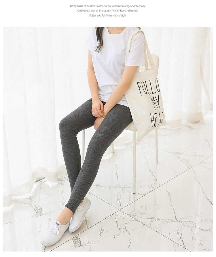 Nine-inch vertical striped tights for women, new spring and autumn cotton skinny pants, wholesale from Yiwu pantyhose manufacturer pic 10