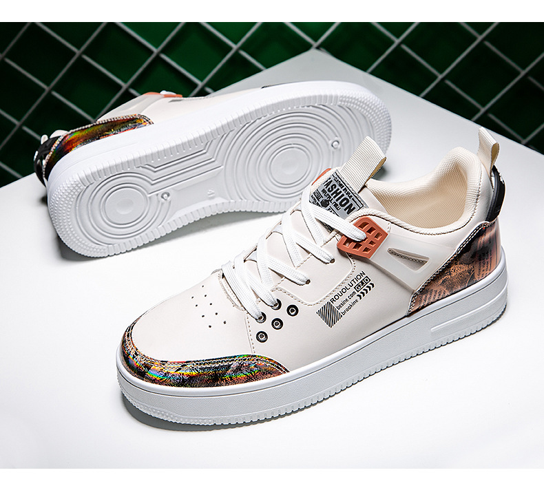 国潮时尚板鞋青年低帮皮面休闲运动潮鞋2022春季新款直播男鞋批发详情27