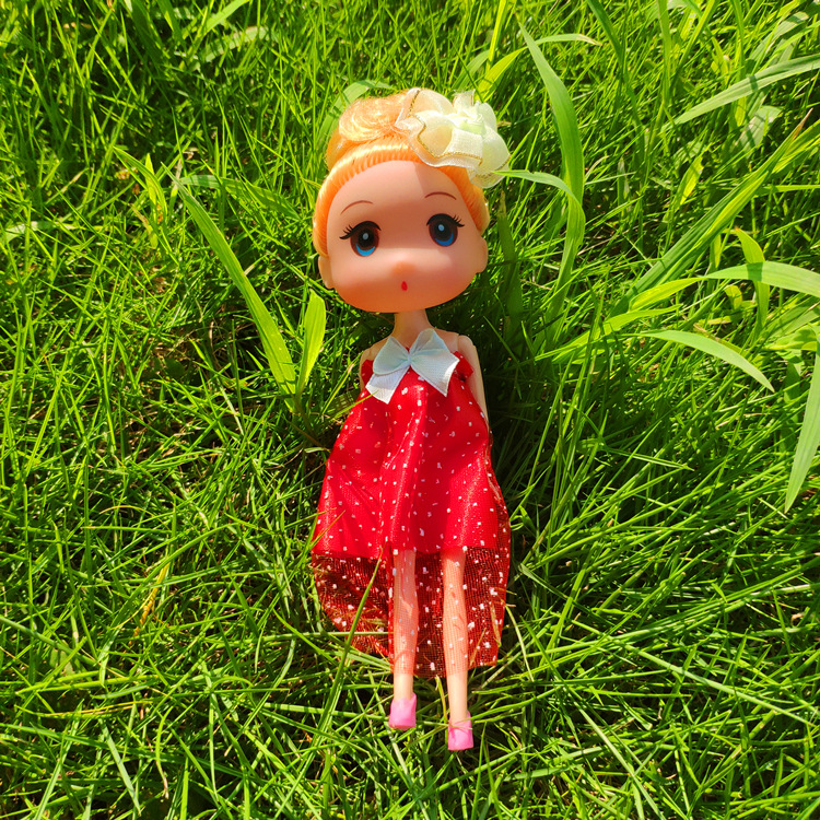 新款韩版DIY芭比娃娃16cm迷糊娃娃公仔挂件女孩玩具1元钥匙扣详情6