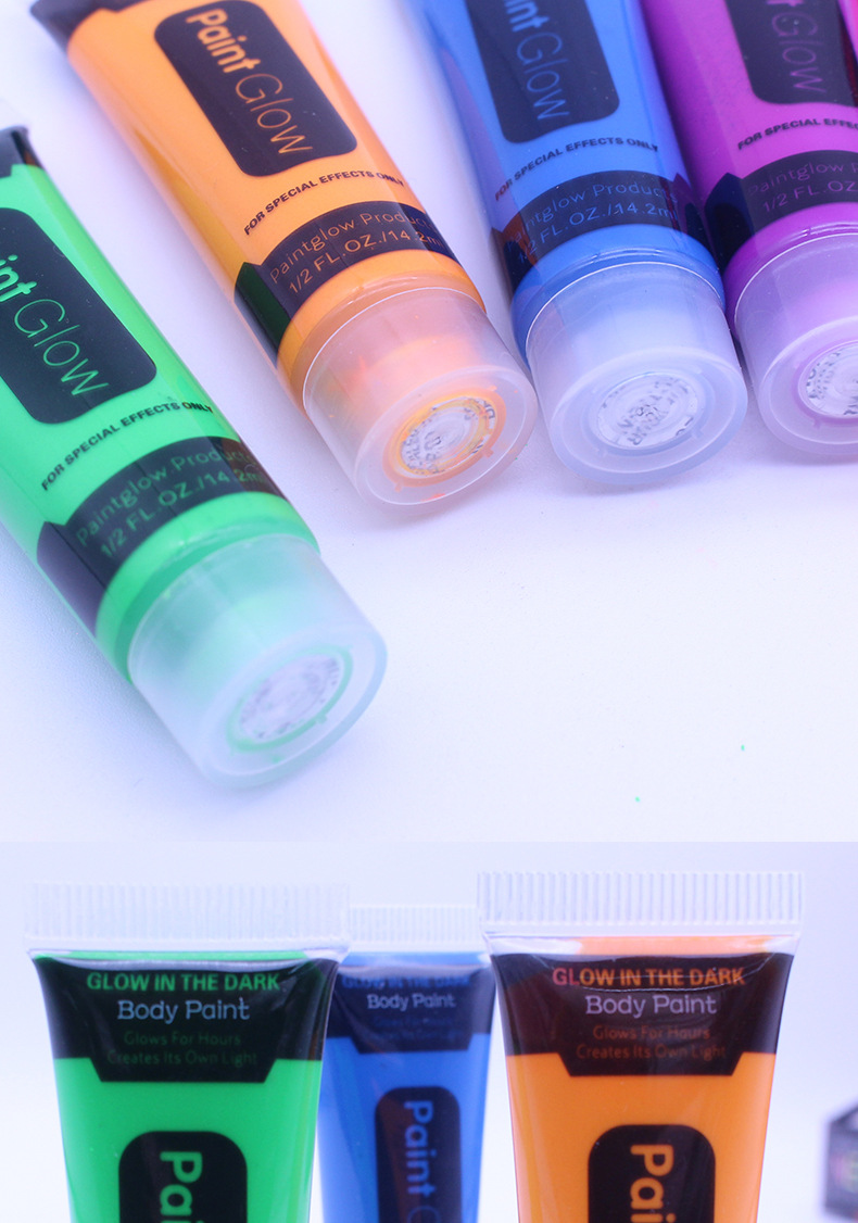 跨境彩色软管装乳膏化妆脸彩化妆舞会万圣节环保人体彩绘用品详情8