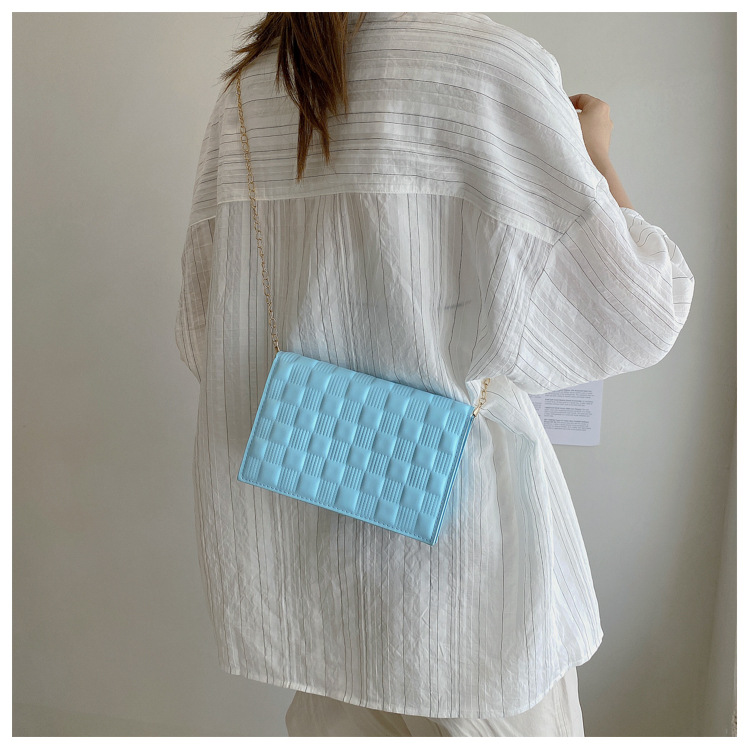 网红手提包包2021新款时尚单肩女包休闲感洋气斜挎简约ins链条包详情33